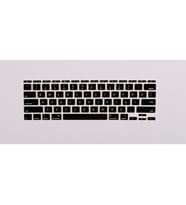 Laptop MacBook Air Klavye Koruyucu 11inc A1370 A1465 İngilizce Türkçe Baskı (Siyah)