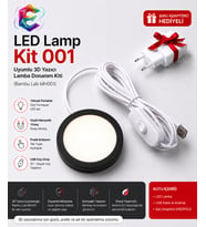 LED Lamp - Kit 001 Uyumlu 3D Yazıcı Lamba Donanım Kiti BEYAZ (Bambu Lab MH001 TAM UYUMLU) + Şarj Adaptörü Hediyeli