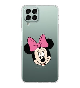 Samsung Galaxy M33 Kapak Minnie Mouse Tasarımlı Şeffaf  Kılıf
