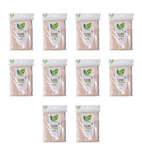 Roll-Up Doğaya Dönüş Ekolojik Doğal Doğa Dostu %100 Ahşap Çatal - 16 Cm. - 50'li 10 Paket