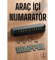 Araç İçi Numaratör Numaralık Torpido Üstü Açılır Kapanır Telefon Numarası Bırakma