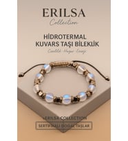 Sertifikalı Hidrotermal Kuvars Doğal Taş Bileklik - 8x8 mm Canlılık Huzur ve Enerji Taşı (Çok Renkli)
