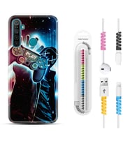 Realme 5i 5 Pro 6i 7 Pro 8 Kılıf Kablo Koruma Spiral Silikon Play Me 1757