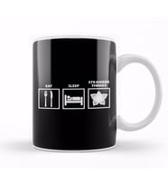 Eat Sleep Stranger Things Graphics Kupa Bardak Porselen