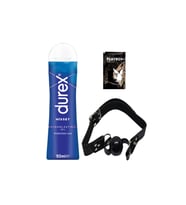 Durex Hisset Pürüzsüz Hazlar 50 ml Jel + Siyah Deri Ağız Topu + Hediye