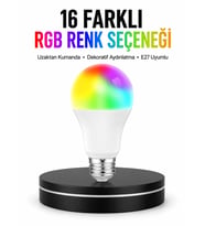 Renk Değiştiren RGB LED Ampul 16 Renk Uzaktan Kumandalı 2025 Model