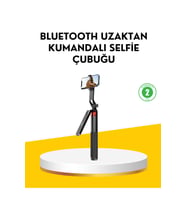 Uzaktan Kumandalı Tripodlu Selfie Çubuğu, Canlı Yayın Uyumlu, Pratik ve Şık
