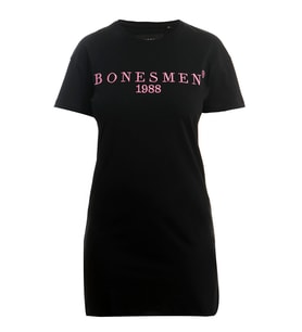 Bonesmen T-shirt Kısa Elbise BONES YÜZYIL (Siyah)