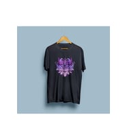 Oversize Lavender Town / İskelet Şehri Tasarım unisex T-shirt (Siyah)