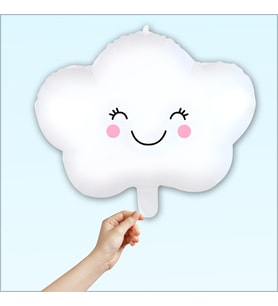 Kirpikli Bulut Folyo Balon, 45cm (STD)