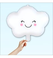 Kirpikli Bulut Folyo Balon, 45cm (STD)