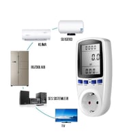 Dijital Wattmetre - Priz Tipi - Elektrik Tüketimi Ölçer - 220V-16A