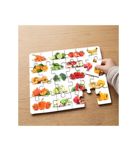 Meyve ve Sebze Kavramı Tasarımlı 24 Parça Ahşap Çocuk Puzzle MPK0580