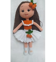 Portakal Karnaval Bebek Amigurumi Organik Oyuncak