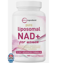 Micro Ingredients, Liposomal NAD+ For Women, 180 Vegetarian Capsules.