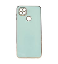 Xiaomi Redmi 9C Kılıf Kenarları Gold Kamera Korumalı Renkli Pastel Silikon Açık Yeşil BARK (Açık Yeşil)