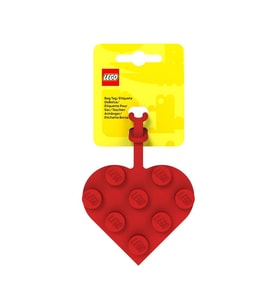LEGO Gear 53658 3x3 Heart Bag Tag – Red