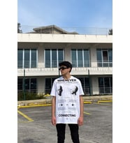 Connection Oversize Printed Tshirt (Beyaz)