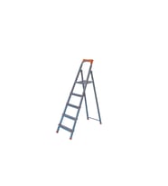 ASVERA - 4+1 Basamaklı Galvanizli Profil Merdiven - Ev - Bahçe - İş Yeri İçin Dayanıklı (Gri)