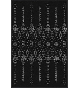 Eliana Home Baskılı, Yıkanabilir Kaymaz Taban Salon Halısı LNA0075-SD614 100x150 cm (Siyah)
