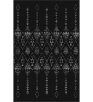 Eliana Home Baskılı, Yıkanabilir Kaymaz Taban Salon Halısı LNA0075-SD614 100x150 cm (Siyah)