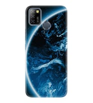 Infinix Smart 5 Kılıf Silikon Desen Özel Seri Blue Planet 1610