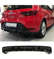 Seat Leon Mk3 FR Difüzör Difizör Plastik Parlak Siyah Çıkışsız 2012-2016 Arka-bodykit-ek-karlık