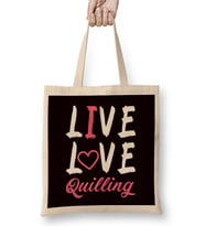 Live Quilling Love Paper Filigree Craftsman Crafting Artist Bez Çanta Uzun Saplı
