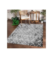 Dijidekor Halı Gri BM004GR Yıkanabilir Saçaksız İnce Yolluk Kilim Salon Halısı Modelleri