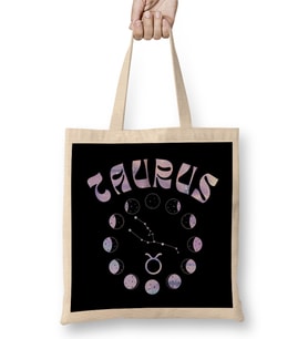 Zodiac Sign Taurus Bez Çanta Uzun Saplı