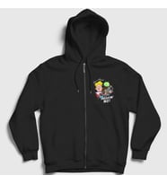 Presmono Unisex Siyah Freakin No Gary Final Space Fermuarlı Kapüşonlu Sweatshirt 435048tt