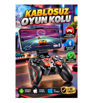 Bluetooth Kablosuz Oyun Kolu – Android iPhone PC Uyumlu Titreşimli Gamepad