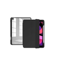Apple iPad 10.2 2021 (9.Nesil) Uyumlu Kılıf Zore Nort Arkası Şeffaf Standlı Kılıf (Siyah)