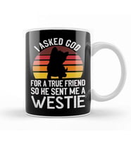 True Friend Westie West Highland Terrier Dog Fan Puppy Owner Kupa Bardak Porselen