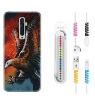 Oppo Reno 2Z 4 Lite 4 Pro 5 6 7 A31 Kılıf Kablo Koruma Spiral Silikon Kartal Uçarken 1718