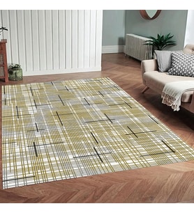 Eliana Home Dijital Baskı Yıkanabilir Kaymaz Taban Salon Halısı Ve Yolluk LN041-FNL305 (Sarı)