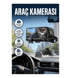 4.0" IPS Ekranlı Çift Lens Araç Kamerası 1080P Full HD HDR Gece Görüşlü