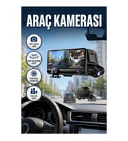 4.0" IPS Ekranlı Çift Lens Araç Kamerası 1080P Full HD HDR Gece Görüşlü
