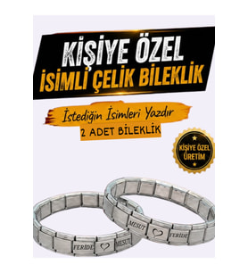 Kişiye Özel İsimli Çelik İtalyan Charm Bileklik