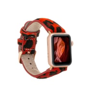 Apple Watch Uyumlu Deri Kordon 42-44-45mm LEO55N (Leopar)