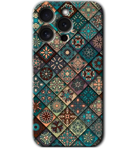 İphone 15 Pro Max Kılıf HD Desen Baskılı Kılıf - Mandala Desen