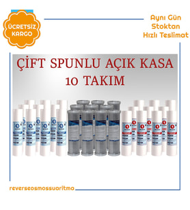 Açık Kasa Su Arıtma Cihazı Filtresi Ekonomik Paket 10 Takım 460730977