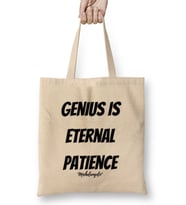 Michelangelo Quotes Gift - Vintage Retro Rainbow Style Bez Çanta Uzun Saplı