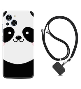 Reeder S23 Max Pro Kılıf Silikon Boyun Askılı İpli Desenli Silikon Sevimli Panda 1794