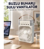 Spreyli Mini Masaüstü Fan 500ml Su Hazneli, 3 Kademeli Soğutucu Yeni Nesil