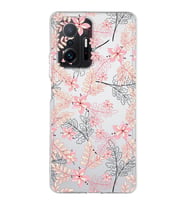 Xiaomi  Mi 11T  Kamera Korumalı Kapak Floral Kırmızı Tasarımlı Şeffaf  Kılıf