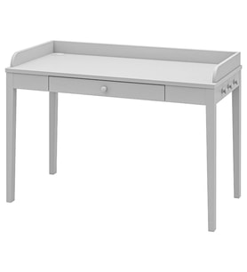 Çalışma Masası, Smyga Açık Gri Renk MeridyenDukkan 122x60 cm Modern Çalışma Ünitesi Ev-Ofis Masif Çam