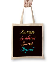 Sunrise Sunburn Sunset Vacation Beach Traveler Island Ocean Bez Çanta Uzun Saplı