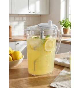 Pratik Mix Karıştırıcılı & Kapaklı Çok Amaçlı Sürahi (2.25L) (Şeffaf)