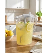 Pratik Mix Karıştırıcılı & Kapaklı Çok Amaçlı Sürahi (2.25L) (Şeffaf)